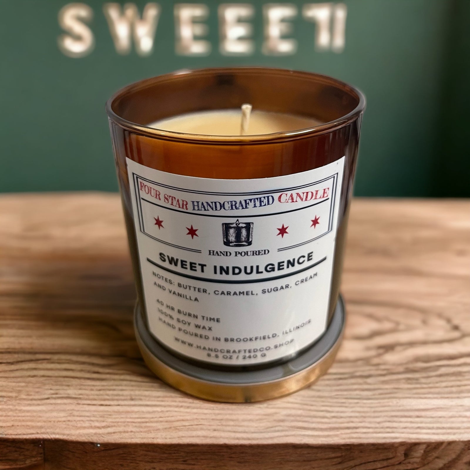 Sweet Indulgence Soy Wax Candle - Four Star Handcrafted Company