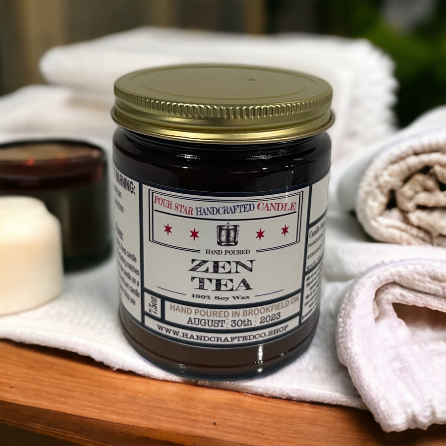 Zen Tea Soy Wax Candle - Four Star Handcrafted Company