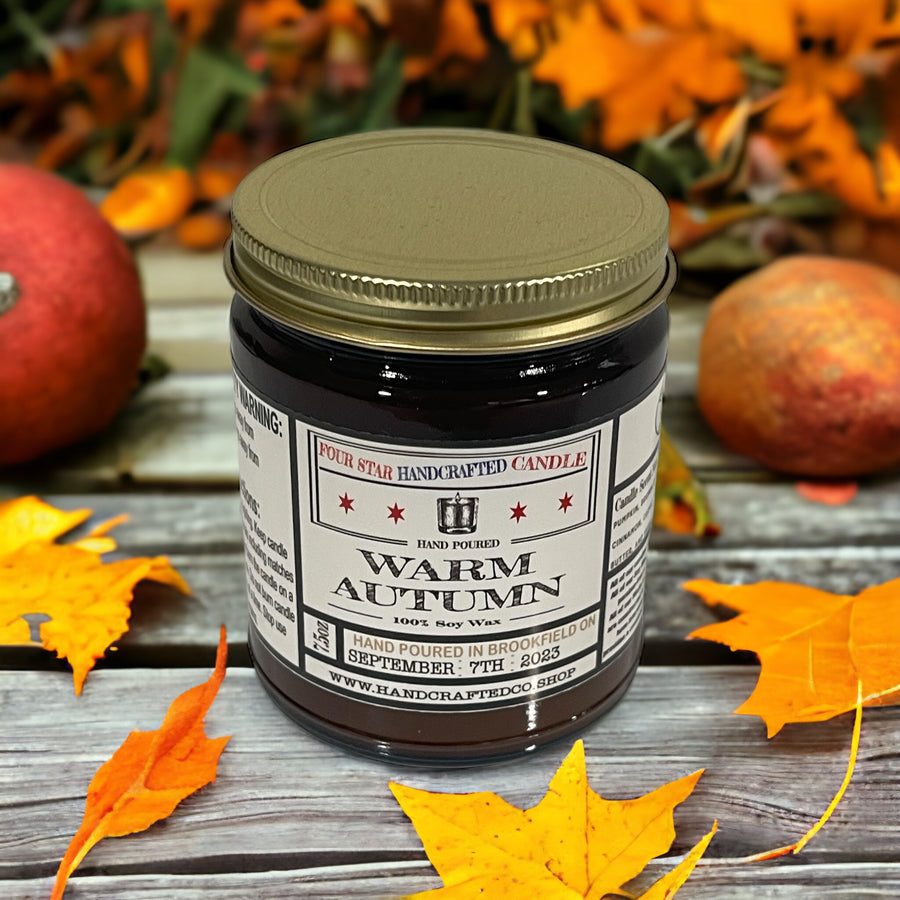 Warm Autumn Soy Wax Candle - Four Star Handcrafted Company