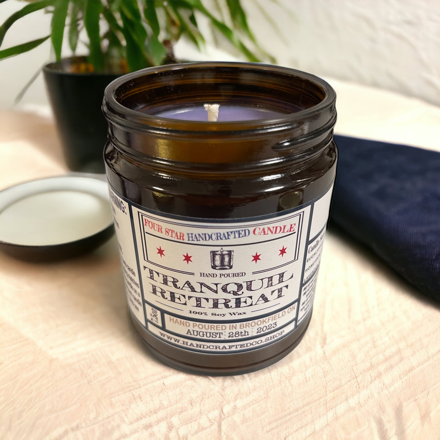 Tranquil Retreat Soy Wax Candle - Four Star Handcrafted Company