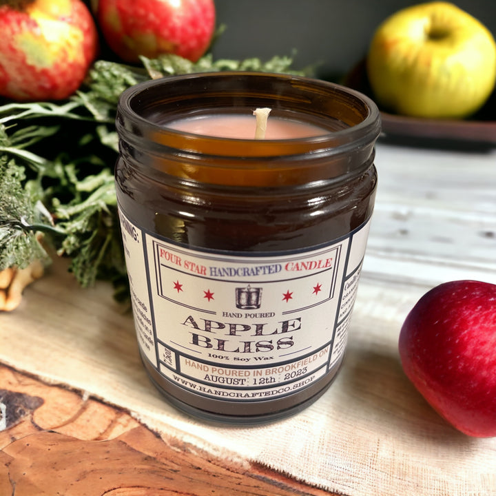 Apple Bliss Soy Wax Candle - Four Star Handcrafted Company