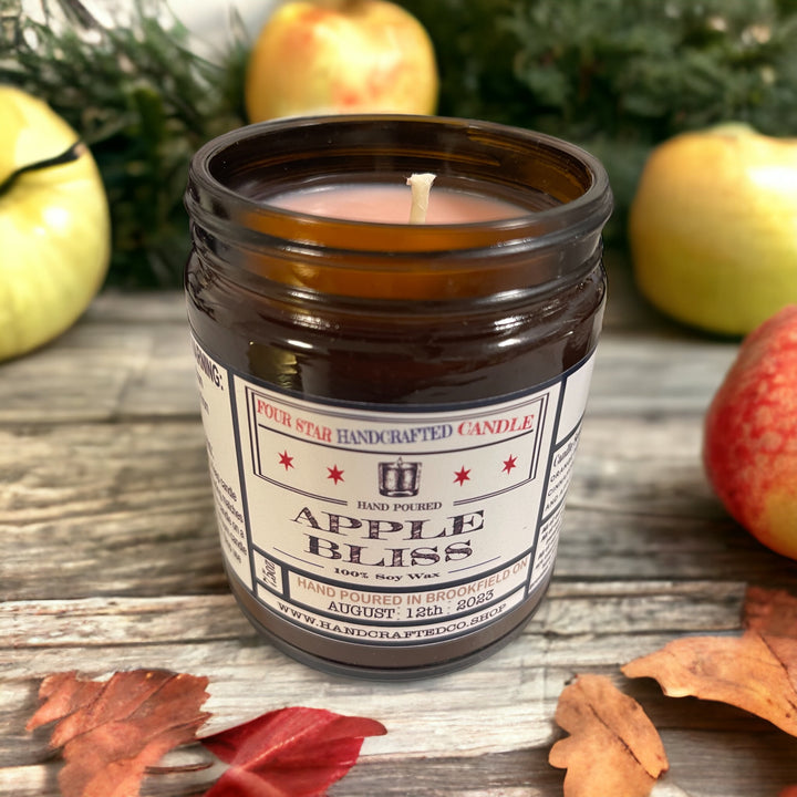 Apple Bliss Soy Wax Candle - Four Star Handcrafted Company